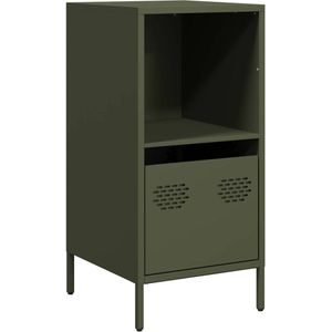 vidaXL Dressoir 35x39x73,5 cm koudgewalst staal olijfgroen