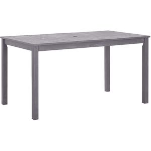 vidaXL Tuintafel 140x80x74 cm massief acaciahout greywash