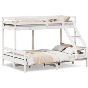 vidaXL - Stapelbed - massief - grenenhout - witx200/x200 - cm