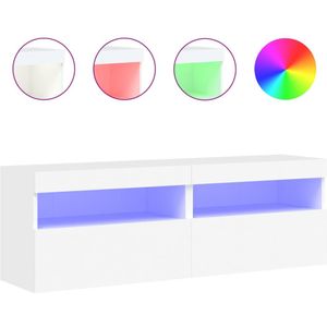 vidaXL Tv-wandmeubels met LED-verlichting 2 st 60x30x40 cm wit