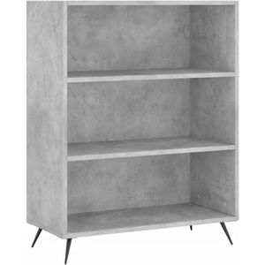 VidaXL Boekenkast 69,5x32,5x90 cm - Bewerkt Hout Betongrijs