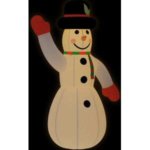 vidaXL Sneeuwpop opblaasbaar met LED's 370 cm