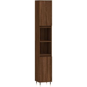 VidaXL Badkamerkast 30x30x190 cm - Bewerkt Hout - Bruineikenkleurig