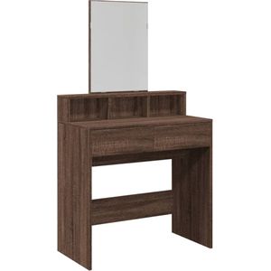 vidaXL - Kaptafel - met - spiegelx41x144,5 - cm - bruin - eikenkleurig