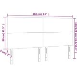 vidaXL Hoofdborden 4 st 80x5x78/88 cm fluweel roze