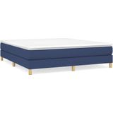 vidaXL Bedframe stof blauw 180x200 cm