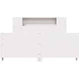 vidaXL - Bedframe - zonder - matras - massief - grenenhout - witx200 - cm