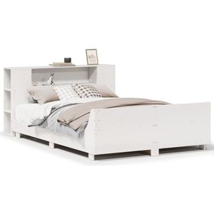 vidaXL - Bedframe - zonder - matras - massief - grenenhout - witx200 - cm