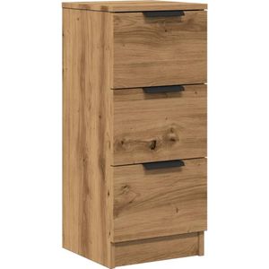 vidaXL Dressoir 30x30x70 cm bewerkt hout artisanaal eikenkleur