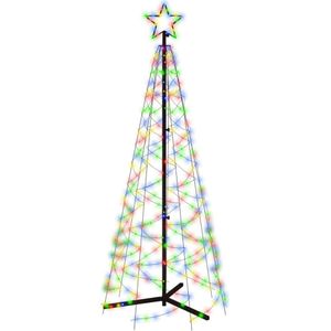 vidaXL Kegelkerstboom 200 LED's meerkleurig 70x180 cm