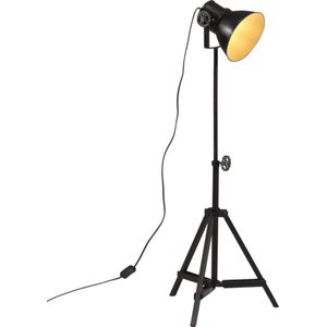 vidaXL Vloerlamp 25 W E27 35x35x65/95 cm zwart