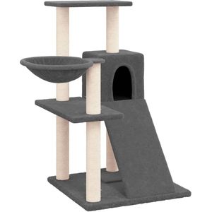 vidaXL Kattenmeubel met sisal krabpalen 82 cm donkergrijs