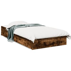 vidaXL Bedframe met lades bewerkt hout gerookt eikenkleurig 75x190 cm