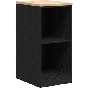 vidaXL Garagekast 40x51x85 cm massief grenenhout zwart