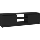 vidaXL Tv-meubel 120x30x35,5 cm bewerkt hout zwart