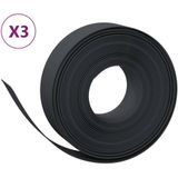 vidaXL Tuinranden 3 st 10 m 15 cm polyetheen zwart