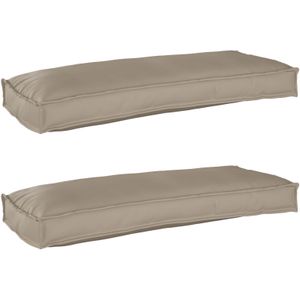 vidaXL Ligbedkussens voor Bank 2 stuks Taupe 100x40x8 cm Oxford Stof