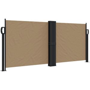 vidaXL Windscherm uittrekbaar 100x600 cm taupe