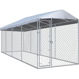 vidaXL Hondenkennel voor buiten met dak 760x190x225 m