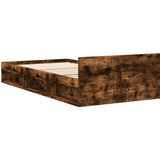 vidaXL - Bedframe - met - lade - bewerkt - hout - gerookt - eikenkleurigx200 - cm