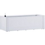 VidaXL Plantenbak Hoog met Zelfbewateringssysteem 100x43x33 cm Wit