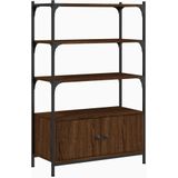 vidaXL Boekenkast 3-laags 70x30x109,5 cm bewerkt hout bruineikenkleur