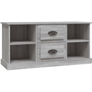 VidaXL Tv-meubel 99,5x35,5x48 cm - Bewerkt Hout - Grijs Sonoma Eikenkleur