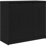 vidaXL Dressoir 85x34x76 cm spaanplaat zwart eikenkleurig