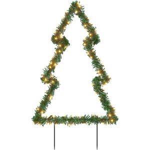 vidaXL Kerstverlichting met grondpinnen boom 115 LED's 90 cm