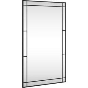 vidaXL-Wandspiegel-rechthoekig-60x100-cm-ijzer-zwart