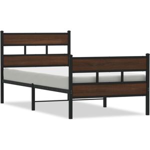 vidaXL Bedframe met hoofdbord en voetbord zonder matras 75x190 cm