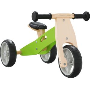 vidaXL Loopfiets voor kinderen 2-in-1 groen