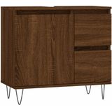 VidaXL-Badkamerkast-65x33x60-cm-bewerkt-hout-bruin-eikenkleur