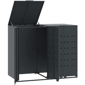 vidaXL - Containerberging - 2 - containers - 138x79x117 - cm - staal - antraciet