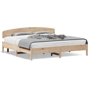 vidaXL Bedframe zonder matras massief grenenhout 200x200 cm