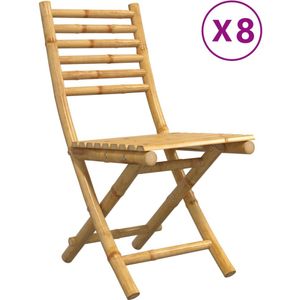 vidaXL Tuinstoelen 8 st inklapbaar 43x54x88 bamboe