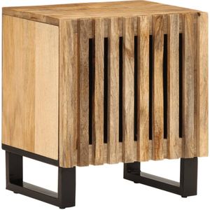 vidaXL - Nachtkastje - 40x34x46 - cm - massief - ruw - mangohout