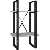 vidaXL Boekenkast met 2 schappen 40x30x70 cm bewerkt hout betongrijs