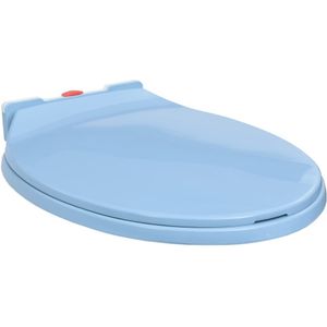 vidaXL Toiletbril soft-close en quick-release ovaal blauw