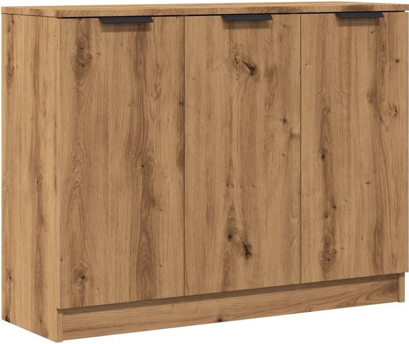vidaXL Dressoir 90,5x30x70 cm bewerkt hout artisanaal eikenkleur