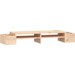 vidaXL Monitorstandaard 100x27,5x15 cm massief grenenhout