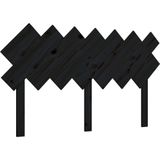 vidaXL Hoofdbord 151,5x3x81 cm massief grenenhout zwart
