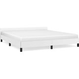 VidaXL Bedframe met Hoofdbord Kunstleer Wit 160x200 cm