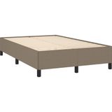 vidaXL Boxspring met matras stof taupe 120x190 cm