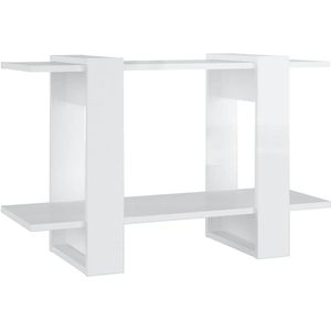 vidaXL Boekenkast/kamerscherm 80x30x51 cm hoogglans wit