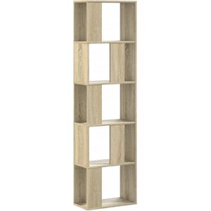 vidaXL Boekenkast 5-laags 45x23,5x162,5 cm bewerkt hout sonoma eiken