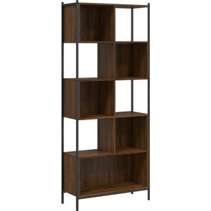 vidaXL Boekenkast 72x28x172 cm bewerkt hout bruineikenkleurig