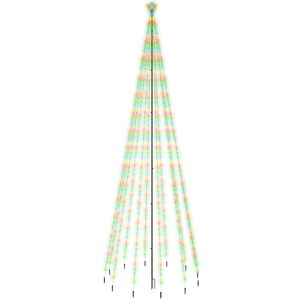 vidaXL Kerstboom met grondpin 732 LED's meerkleurig 500 cm