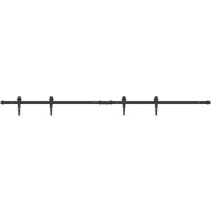 vidaXL - Ophangset - voor - schuifdeur - 183 - cm - koolstofstaal