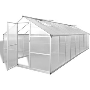 vidaXL Tuinkas 23,44 m³ 481x250x195 cm aluminium